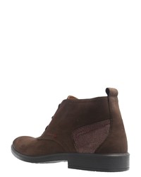 dunkelbraune Chukka-Stiefel aus Leder von Jomos