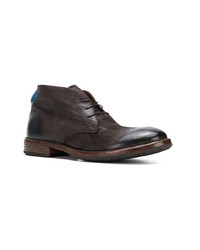 dunkelbraune Chukka-Stiefel aus Leder von Moma