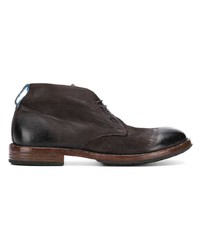 dunkelbraune Chukka-Stiefel aus Leder von Moma