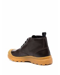 dunkelbraune Chukka-Stiefel aus Leder von Officine Creative