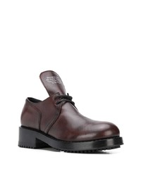 dunkelbraune Chukka-Stiefel aus Leder von Raf Simons