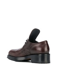 dunkelbraune Chukka-Stiefel aus Leder von Raf Simons