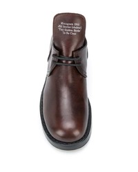 dunkelbraune Chukka-Stiefel aus Leder von Raf Simons