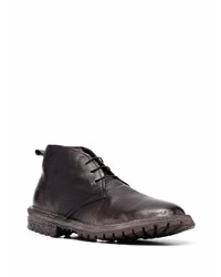 dunkelbraune Chukka-Stiefel aus Leder von Moma