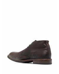 dunkelbraune Chukka-Stiefel aus Leder von Moma