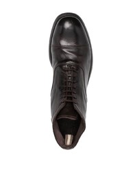 dunkelbraune Chukka-Stiefel aus Leder von Officine Creative