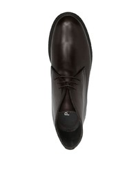 dunkelbraune Chukka-Stiefel aus Leder von Pollini