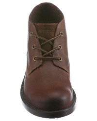 dunkelbraune Chukka-Stiefel aus Leder von PETROLIO