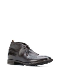 dunkelbraune Chukka-Stiefel aus Leder von Officine Creative