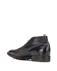 dunkelbraune Chukka-Stiefel aus Leder von Officine Creative