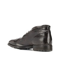 dunkelbraune Chukka-Stiefel aus Leder von Officine Creative