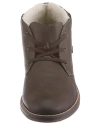 dunkelbraune Chukka-Stiefel aus Leder von Rieker