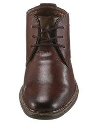 dunkelbraune Chukka-Stiefel aus Leder von Rieker