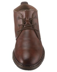 dunkelbraune Chukka-Stiefel aus Leder von Rieker