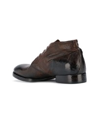 dunkelbraune Chukka-Stiefel aus Leder von Silvano Sassetti