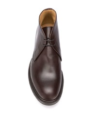 dunkelbraune Chukka-Stiefel aus Leder von Scarosso