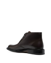 dunkelbraune Chukka-Stiefel aus Leder von Bottega Veneta