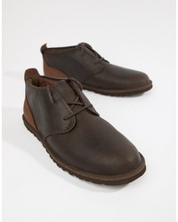 dunkelbraune Chukka-Stiefel aus Leder von UGG