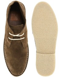 dunkelbraune Chukka-Stiefel aus Wildleder von Asos