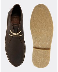 dunkelbraune Chukka-Stiefel aus Wildleder von Asos