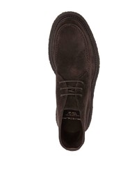 dunkelbraune Chukka-Stiefel aus Wildleder von Officine Creative