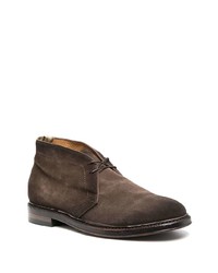 dunkelbraune Chukka-Stiefel aus Wildleder von Officine Creative