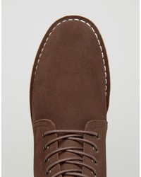 dunkelbraune Chukka-Stiefel aus Wildleder von Asos