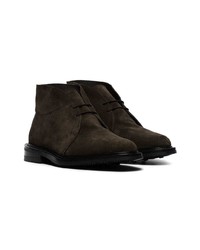 dunkelbraune Chukka-Stiefel aus Wildleder von Trickers