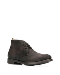 dunkelbraune Chukka-Stiefel aus Wildleder von Officine Creative