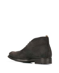 dunkelbraune Chukka-Stiefel aus Wildleder von Officine Creative