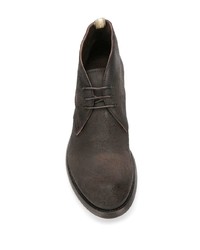 dunkelbraune Chukka-Stiefel aus Wildleder von Officine Creative