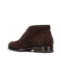 dunkelbraune Chukka-Stiefel aus Wildleder von Tod's