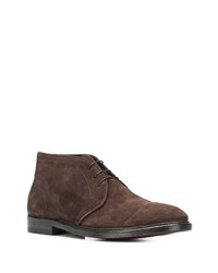 dunkelbraune Chukka-Stiefel aus Wildleder von Alberto Fasciani