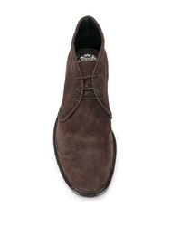 dunkelbraune Chukka-Stiefel aus Wildleder von Alberto Fasciani