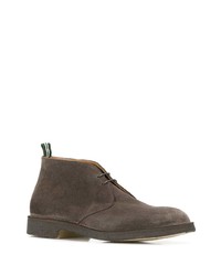 dunkelbraune Chukka-Stiefel aus Wildleder von Green George