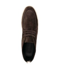 dunkelbraune Chukka-Stiefel aus Wildleder von Officine Creative