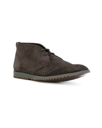 dunkelbraune Chukka-Stiefel aus Wildleder von Car Shoe