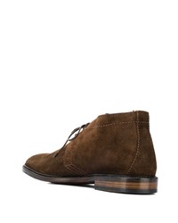 dunkelbraune Chukka-Stiefel aus Wildleder von Officine Creative