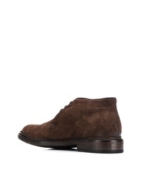 dunkelbraune Chukka-Stiefel aus Wildleder von Pantanetti