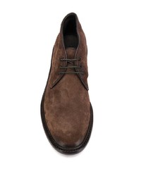 dunkelbraune Chukka-Stiefel aus Wildleder von Pantanetti