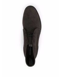 dunkelbraune Chukka-Stiefel aus Wildleder von Fratelli Rossetti