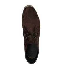 dunkelbraune Chukka-Stiefel aus Wildleder von Saint Laurent