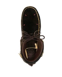 dunkelbraune Chukka-Stiefel aus Wildleder von VISVIM