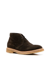 dunkelbraune Chukka-Stiefel aus Wildleder von Henderson Baracco