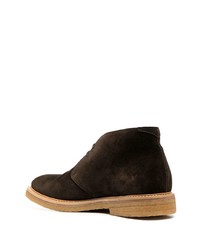 dunkelbraune Chukka-Stiefel aus Wildleder von Henderson Baracco