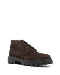 dunkelbraune Chukka-Stiefel aus Wildleder von Tod's