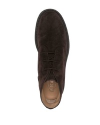 dunkelbraune Chukka-Stiefel aus Wildleder von Tod's