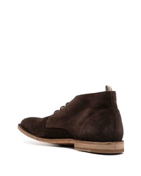 dunkelbraune Chukka-Stiefel aus Wildleder von Officine Creative