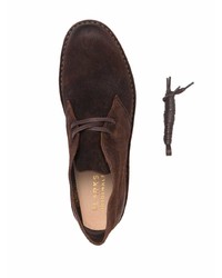 dunkelbraune Chukka-Stiefel aus Wildleder von Clarks