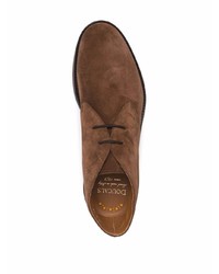 dunkelbraune Chukka-Stiefel aus Wildleder von Doucal's